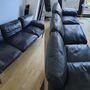 Diesis Sofa 3-Sitzer Leder Metall Schwarz 3
