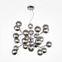 Dallas Pendant light mouth-blown glass Silver Ø 65cm 1