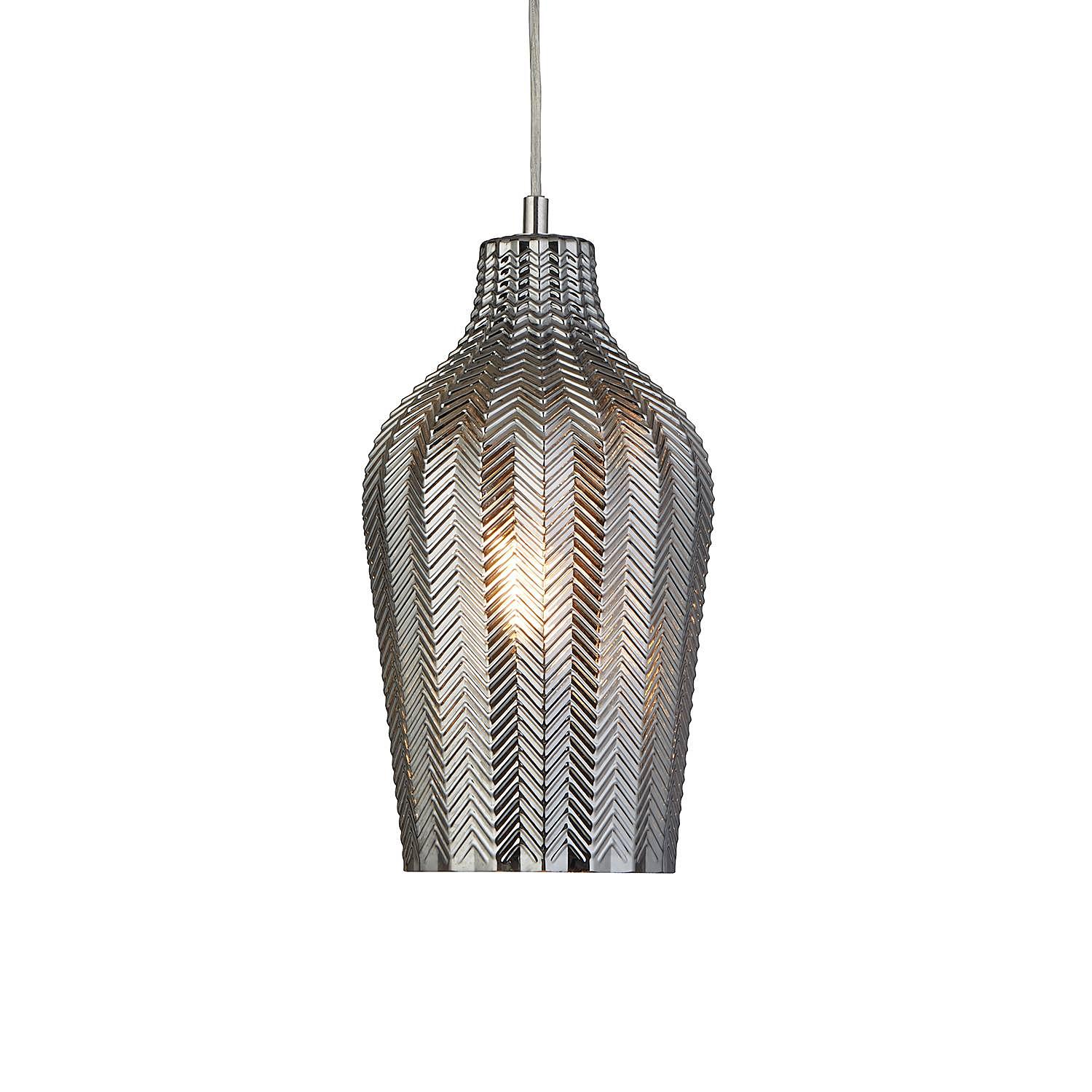 Pendelleuchte Chevron Silber  0
