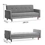 Hiko Sofa bed 3-seater Light grey 6