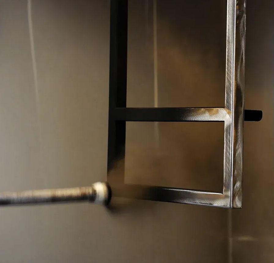 Coffee table ash wood black 115x55cm 5