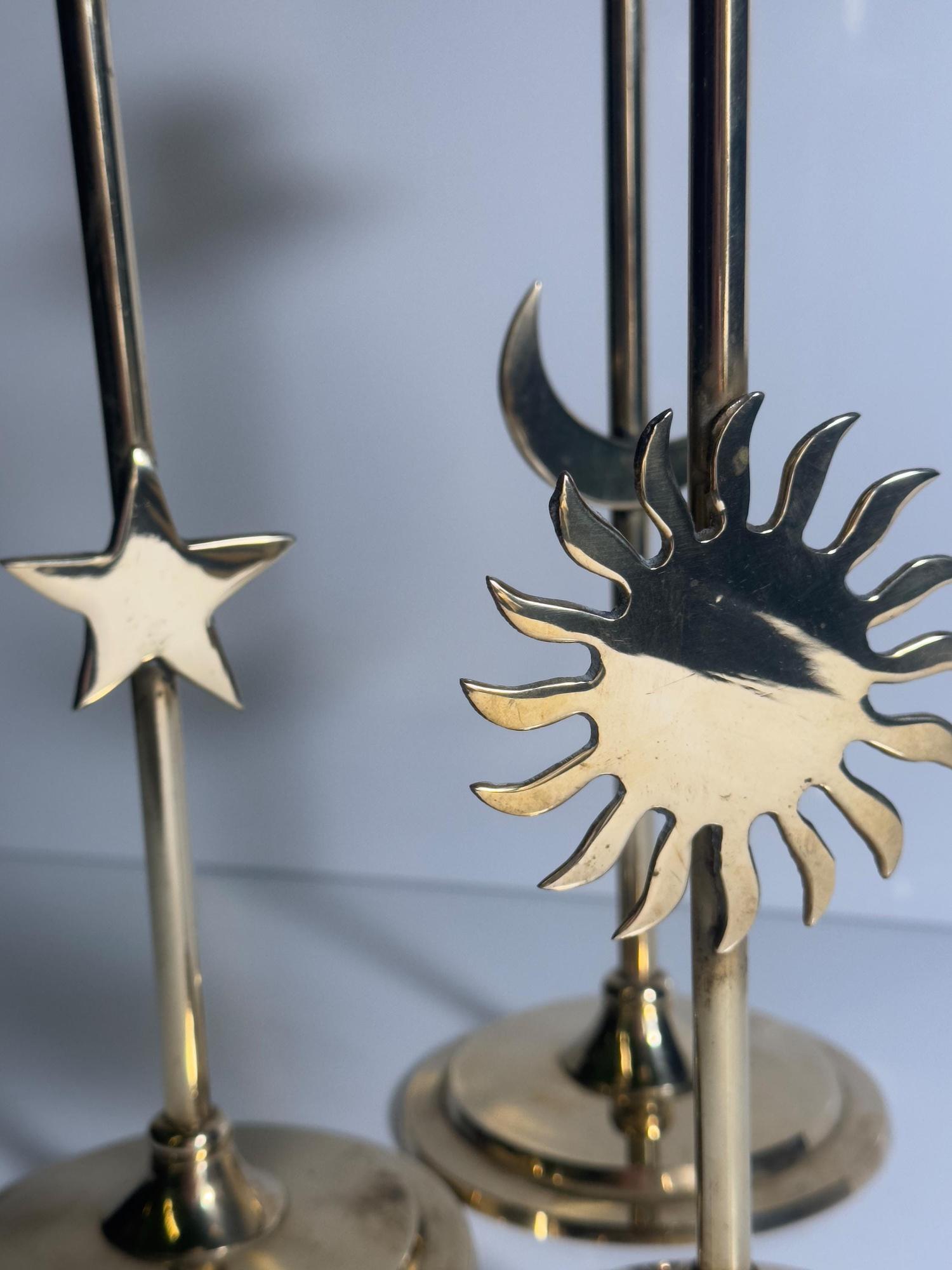 3x Vintage Kerzenhalter Messing 90er Jahre 2