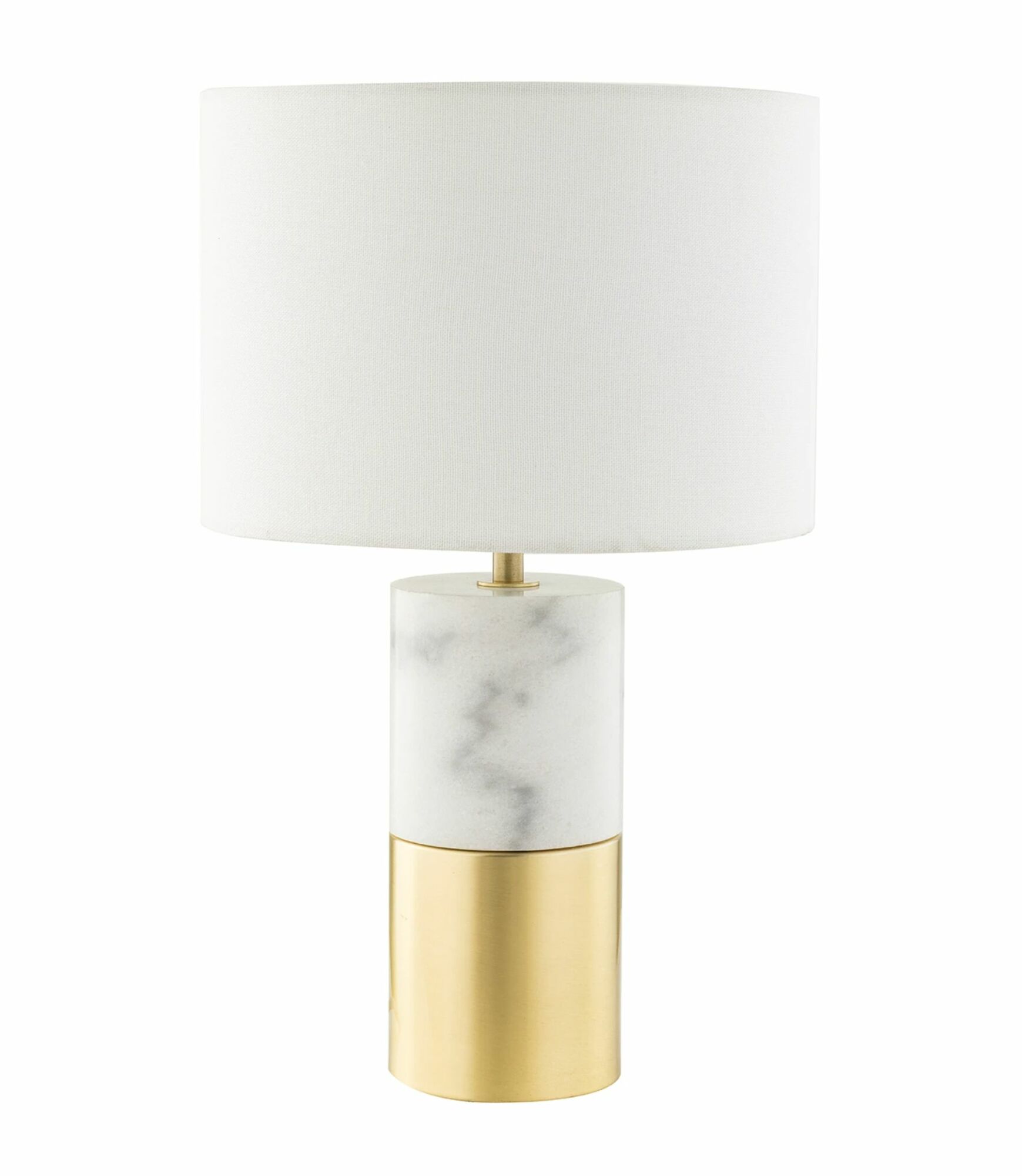 Tischleuchte Hege Leinen / Marmor 1-flammig 0