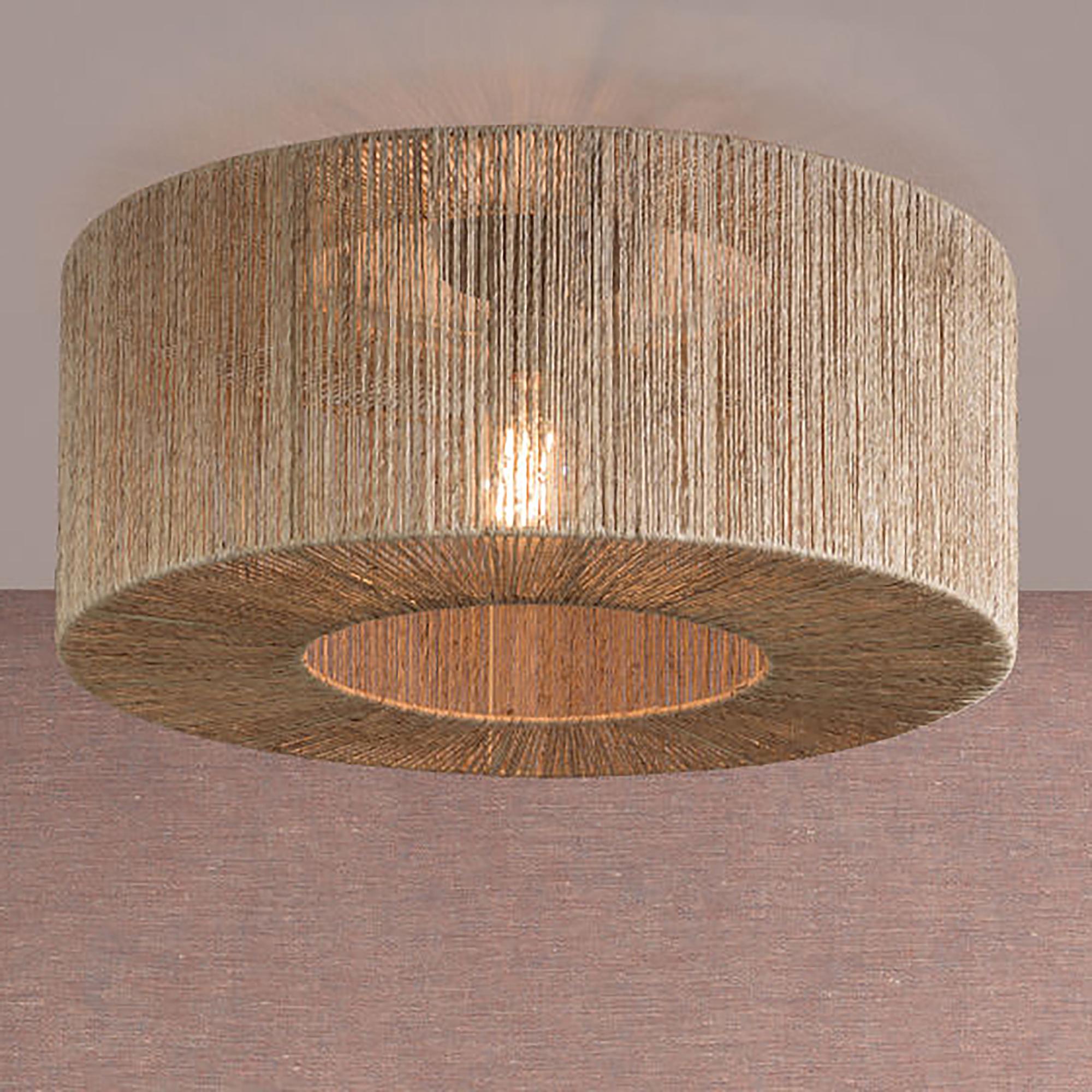 Iguazu Typ C Deckenleuchte Eisen Jute Beige 0