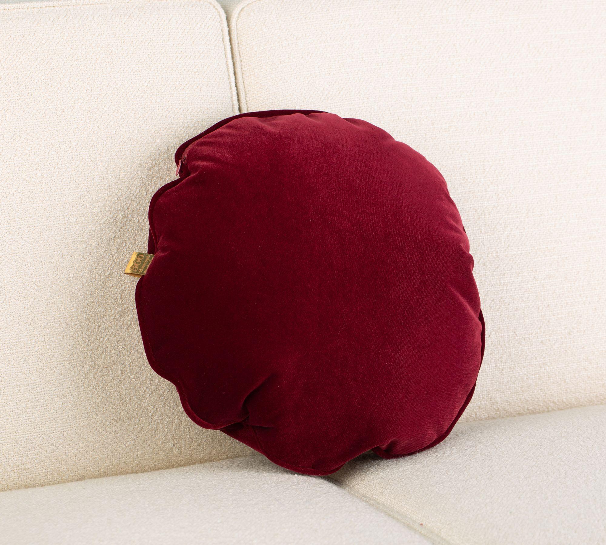 Kissen Circle Samt Rot Ø 45cm inkl. Füllung 1