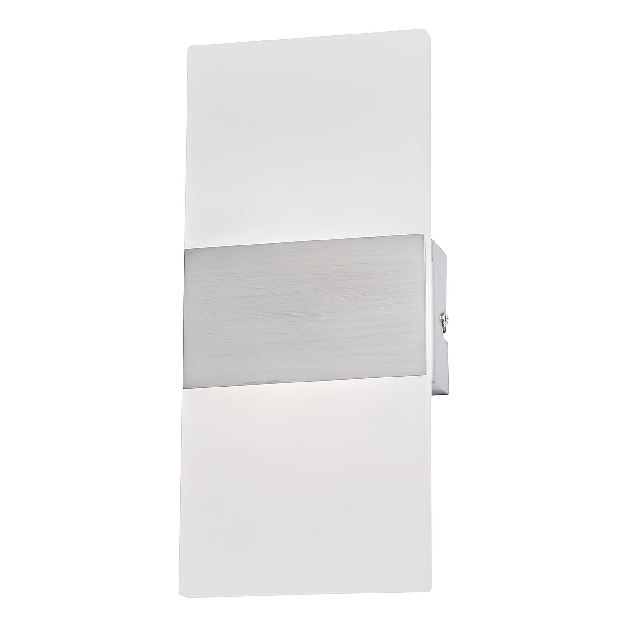 1-Flammig Foder LED-Wandleuchte Eisen Weiß Nickel 2