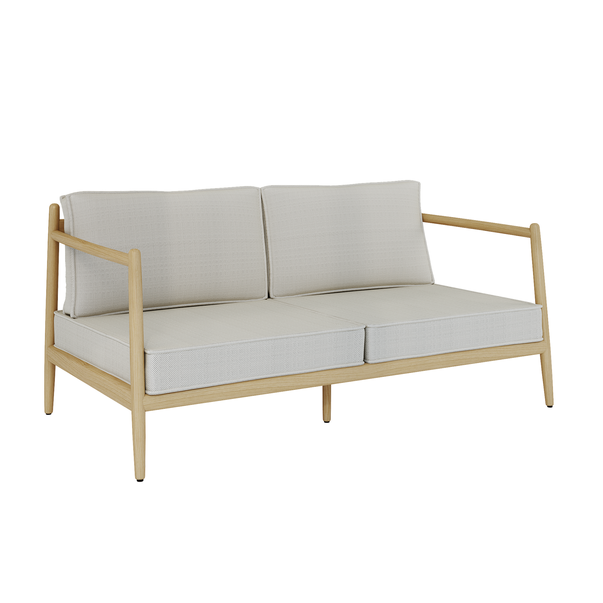 NOA Sofa 2-Sitzer Teakholz Artischocke Kissen Sand 0