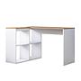Corner desk with storage White Brown 7