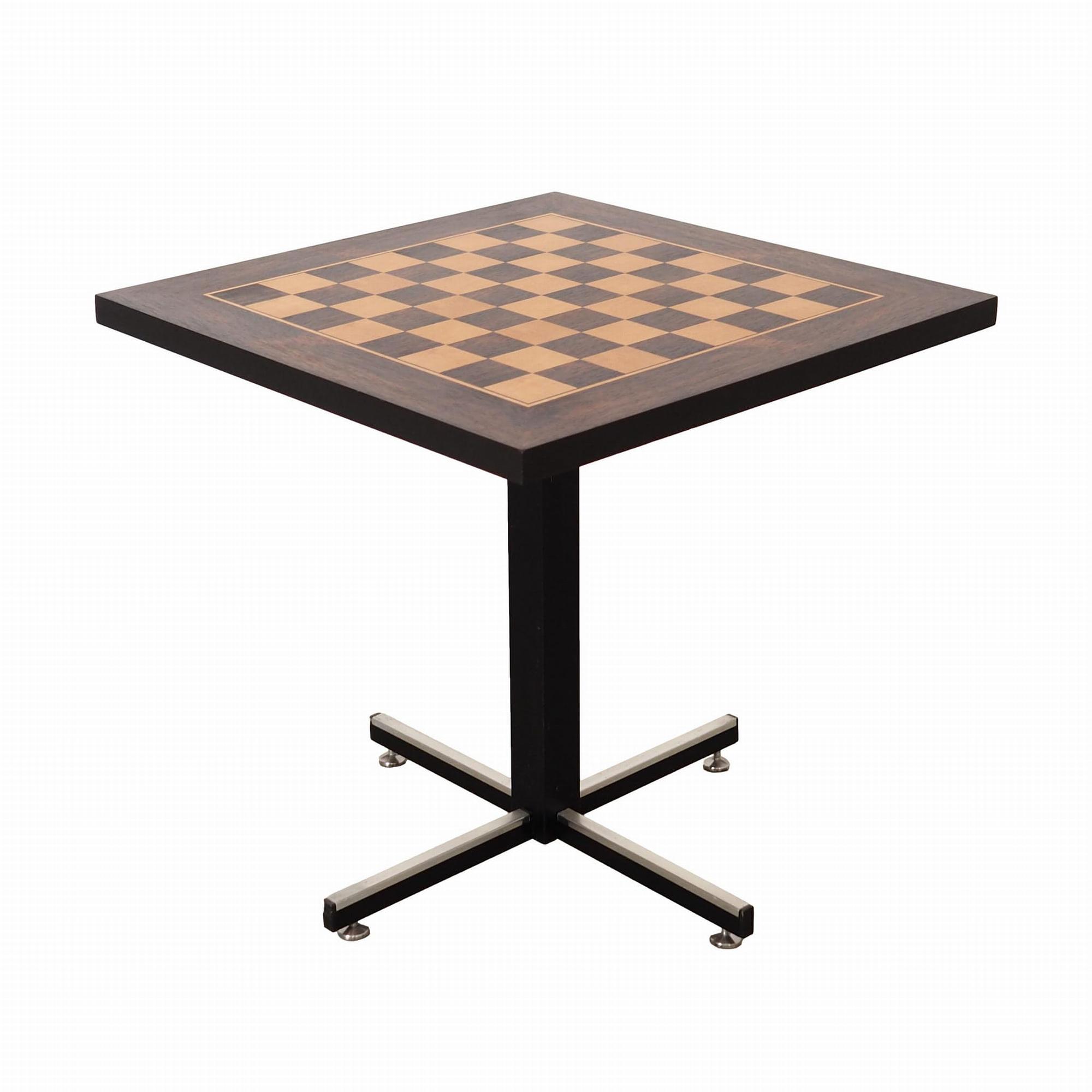Chessboard Wood Brown 1970s 0