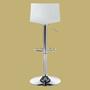 Bar stool Falkland White Chrome shiny single chair 3