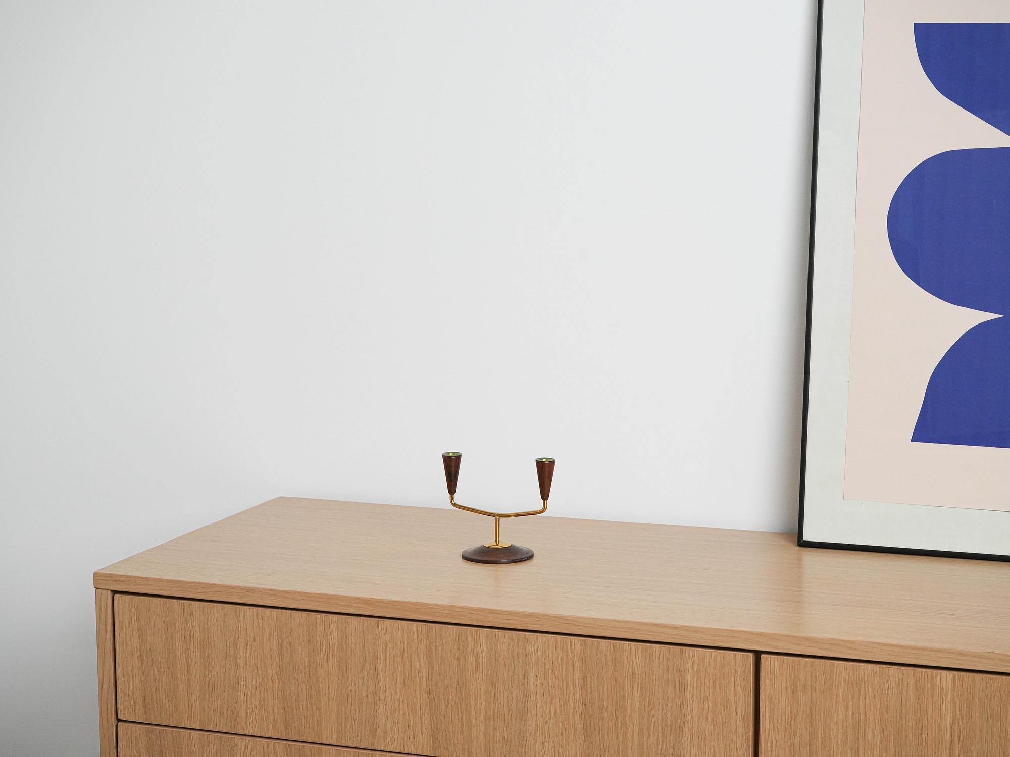 Teak-Kerzenständer 1960er Jahre 5