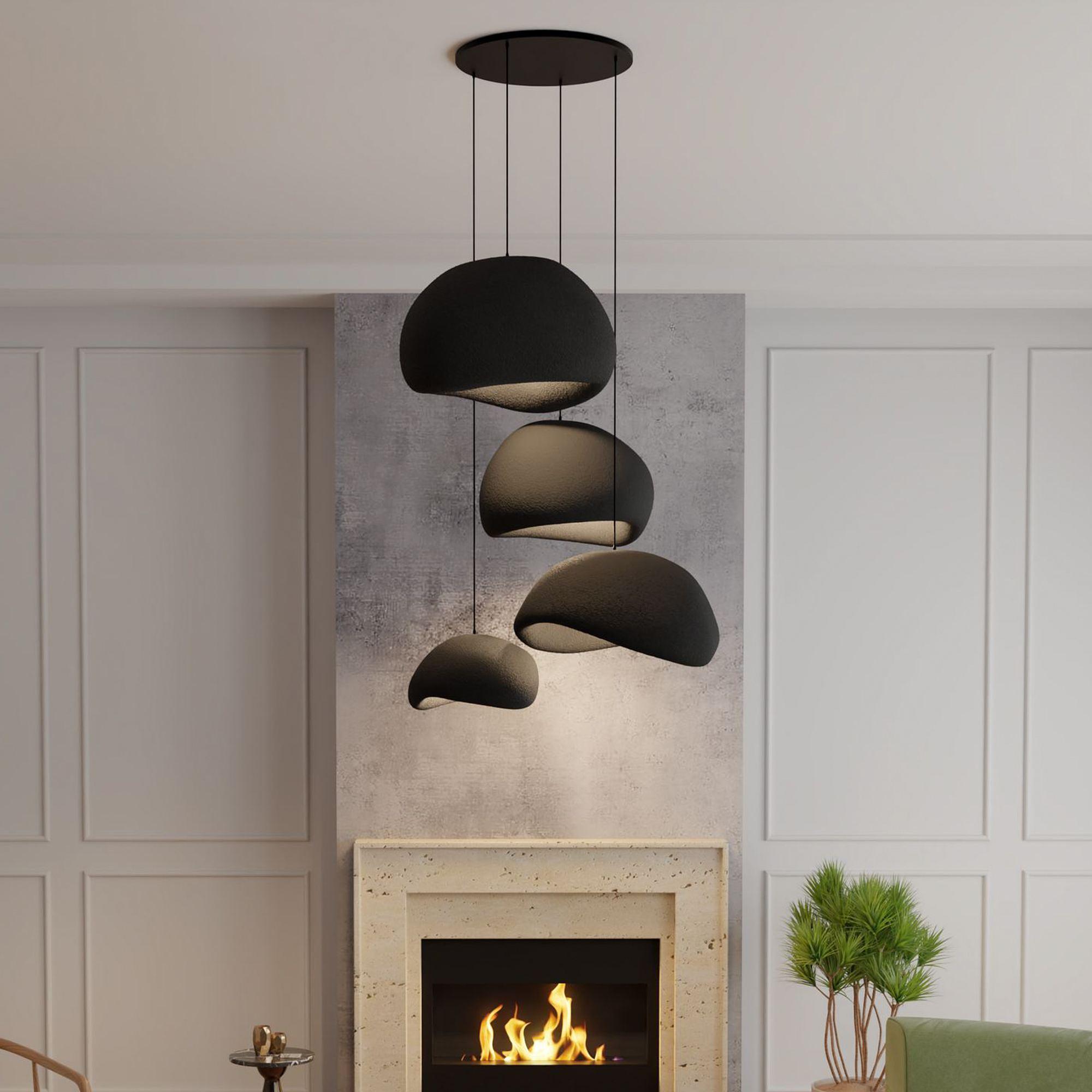 4-Flammig Wabi Sabi Sabi Glows Pendelleuchte Schwarz 1