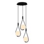 Pendant lamp with 3 elements metal Black 1