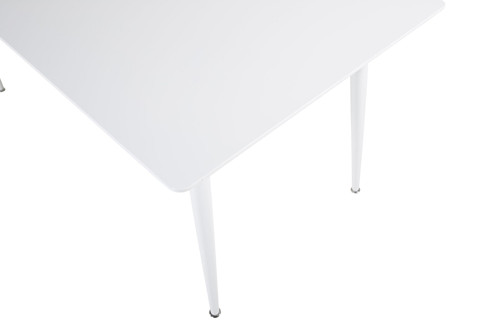 Polar Dining table MDF Metal White 90x180cm 4