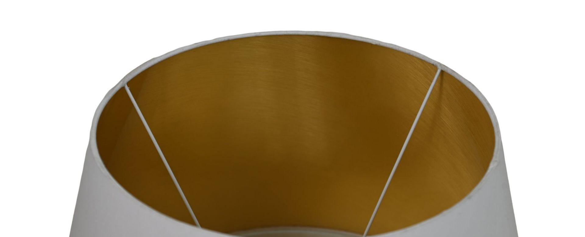 Konischer Lampenschirm Baumwolle Weiß 1