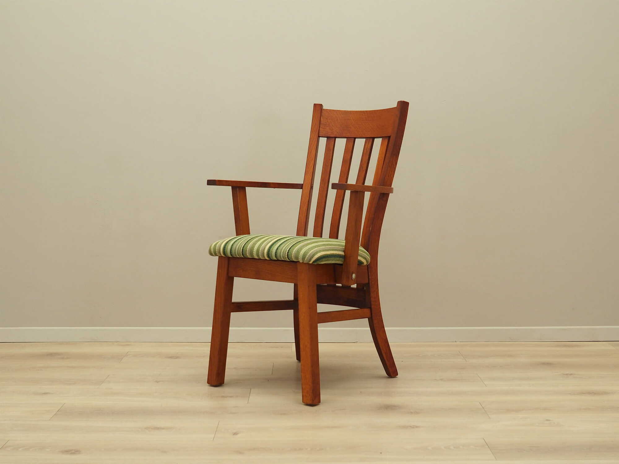Vintage armchair Teak wood Textile Brown 1970s 2