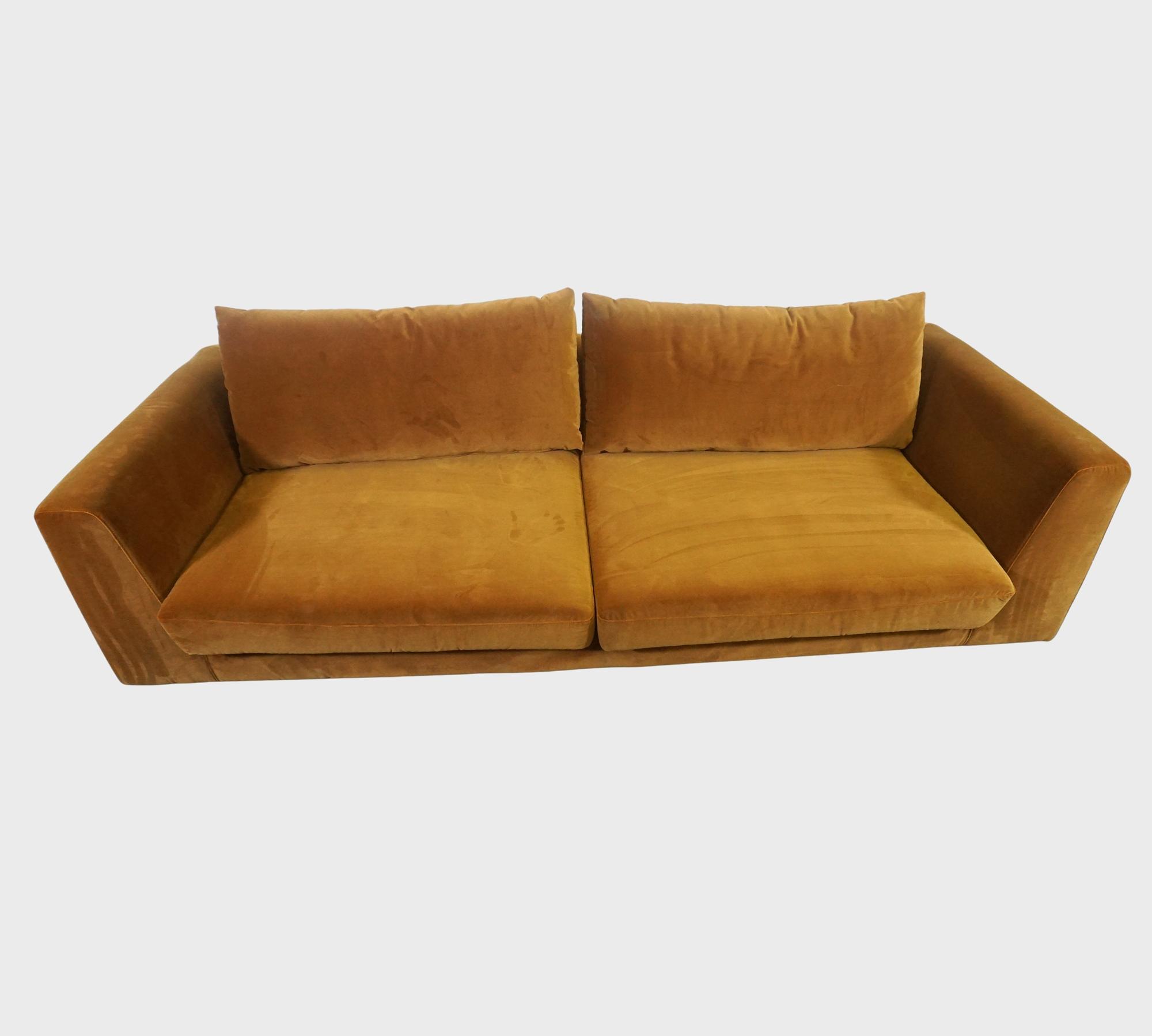 Noa Sofa 3-Sitzer Velour Matt Amber 5