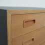 Vintage chest of drawers wood beige 1970s 9