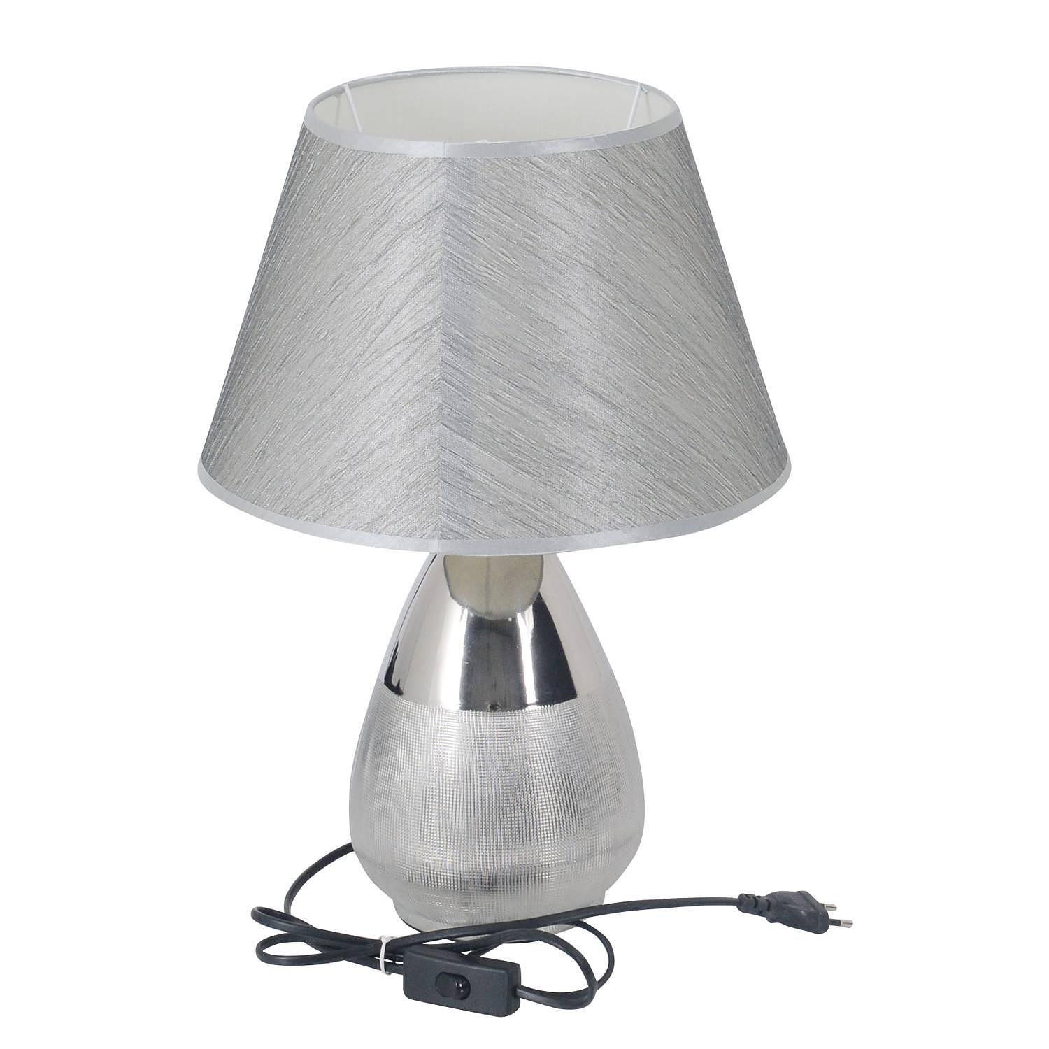 Elena Table Lamp Blended Fabric Stainless Steel 1-Light 1