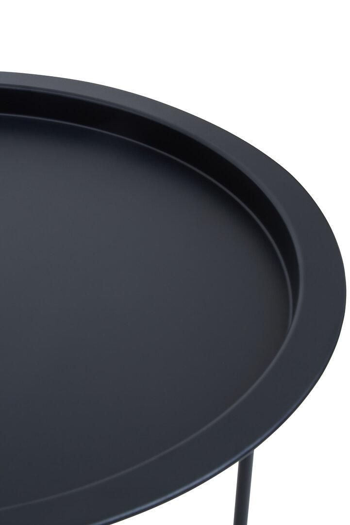 Acero Runder Beistelltisch Metall Schwarz
 7
