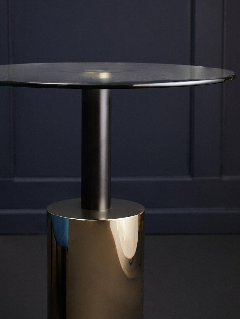 Oria Beistelltisch Edelstahl Eisen Metallic 8