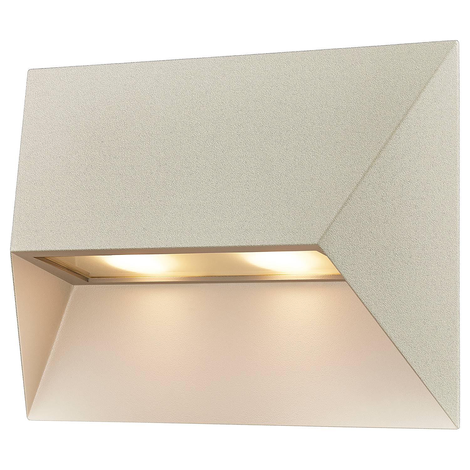 2-Flammig Wandleuchte Pontio Aluminium Beige 1