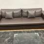 6-tlg. Sofa Lounge Set Leder Braun  8