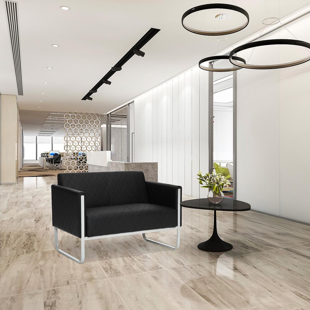 Aruba Step Divano 2 posti pelle sintetica nero 1