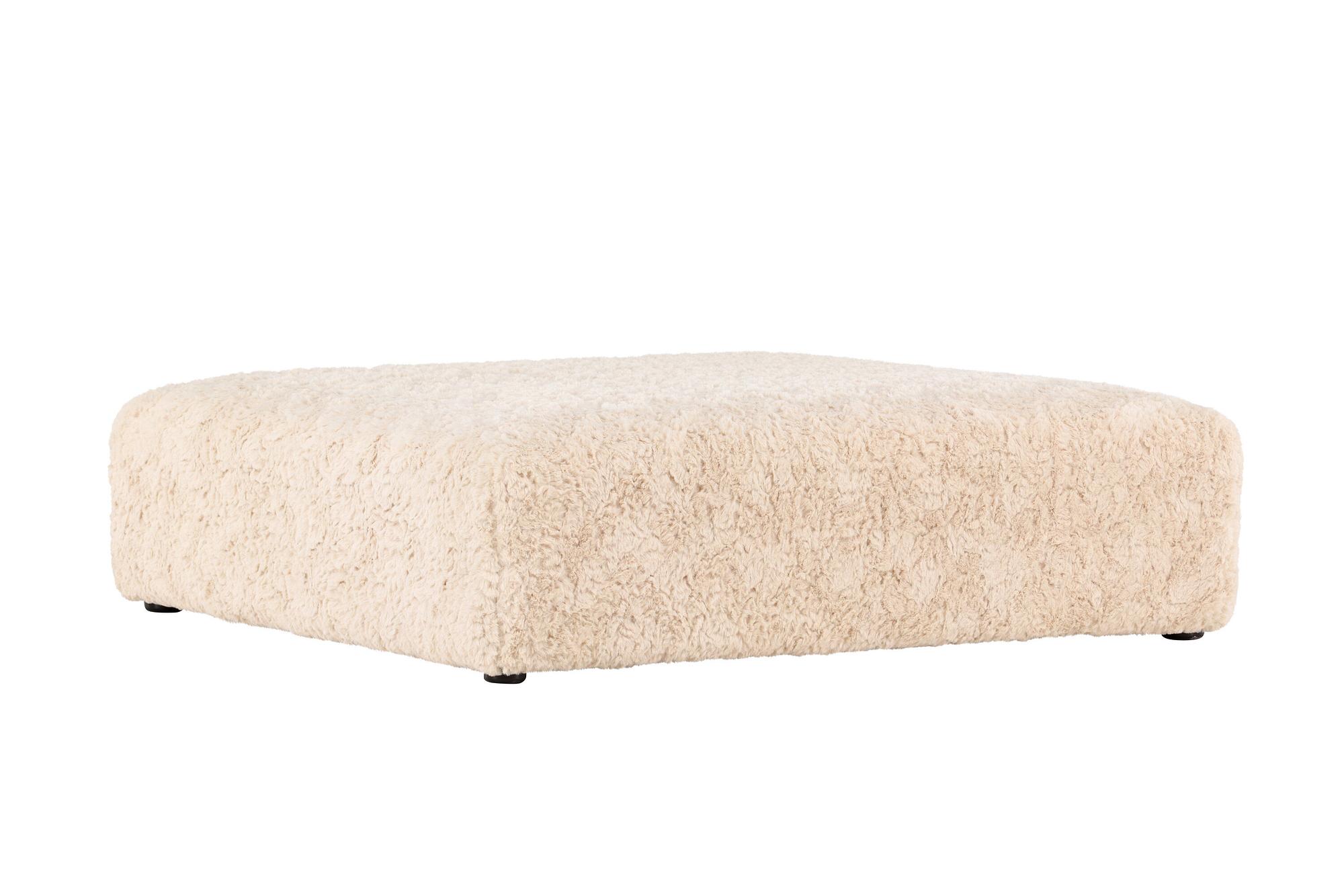 Frankie Pouf Beige Kunstfell FSC 100x100cm 2