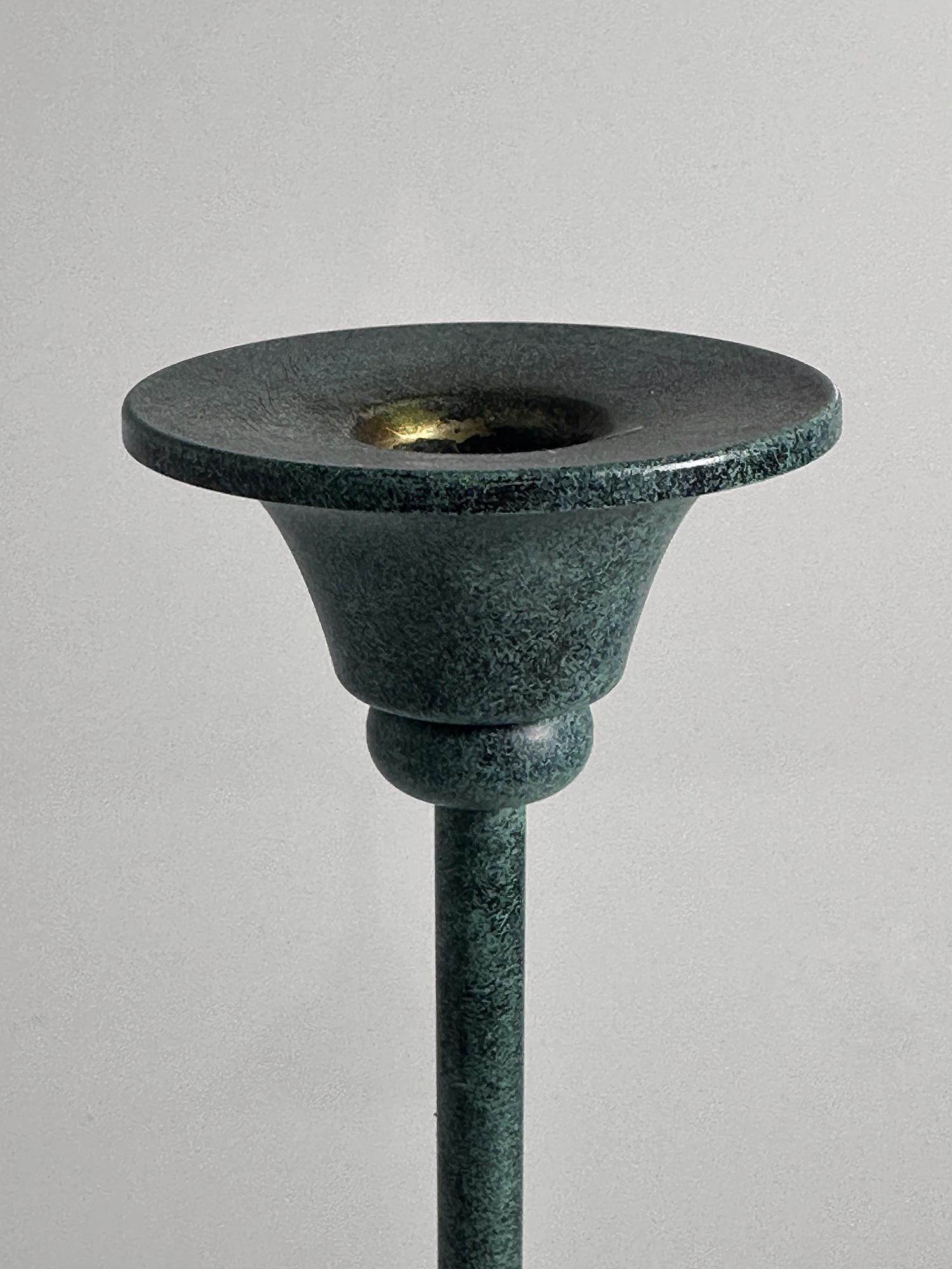 Vintage candlestick metal 1980s 1