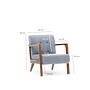 Kemer Armchair Wood Veneer Light Blue 7