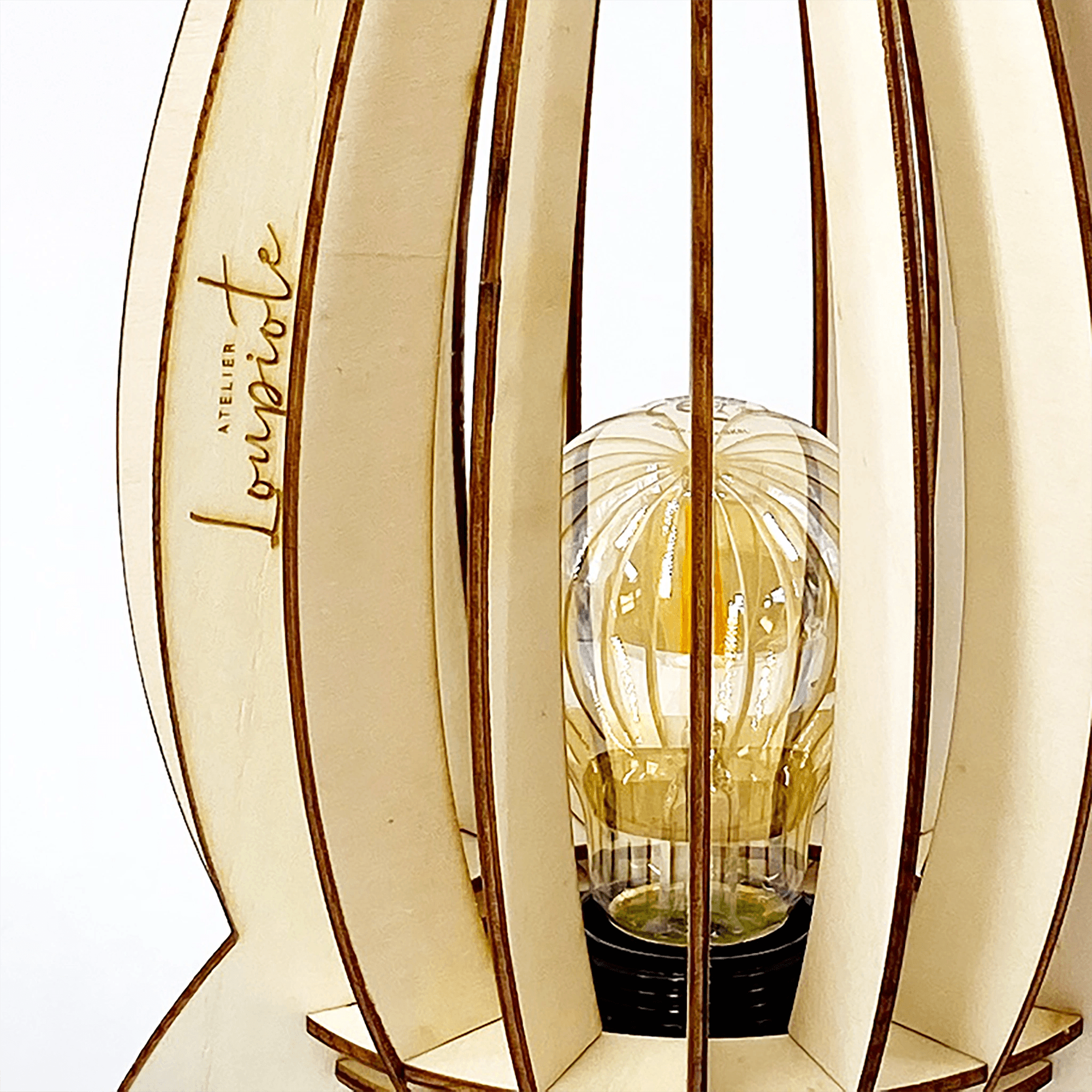 Ariane Baladeuse Tischlampe Holz 19cm 1