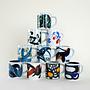 Collectible mug porcelain multicolored 7