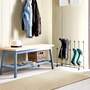 Teppich Wolle Baumwolle Creme 65 x 130 cm 0