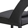 Dining chair stainless steel fabric dark grey 7