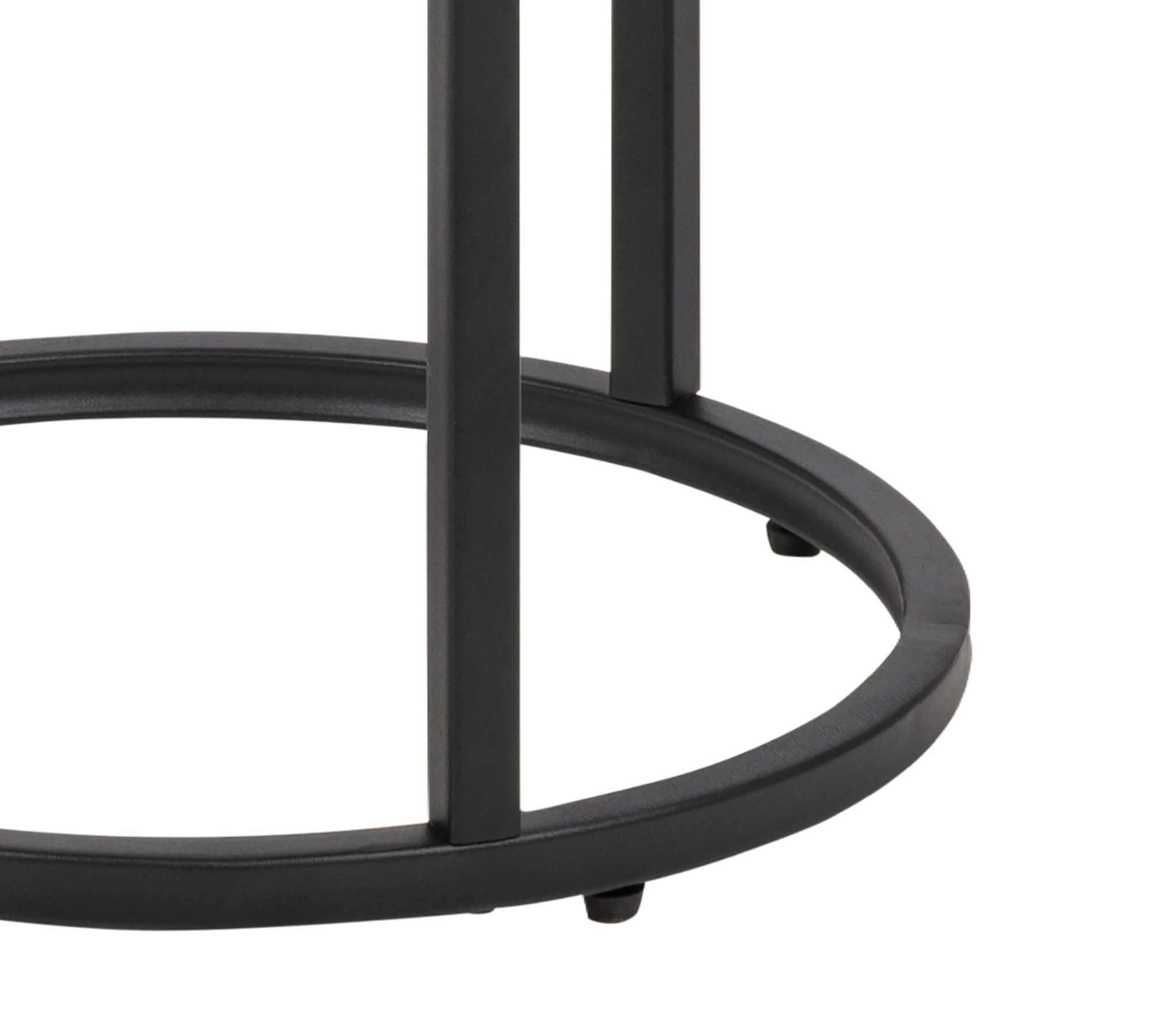 Beistelltisch Wildeiche Dekor Metall Braun 4
