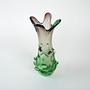 Vase Muranoglas Grün 1960er Jahre 7