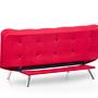 Misa Sofa Bed 3-Seater Red 7