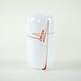 Vase Matte Glass White Red 1970s 3