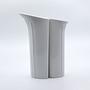 2x Vintage Vase Keramik Weiß 1970er Jahre 5