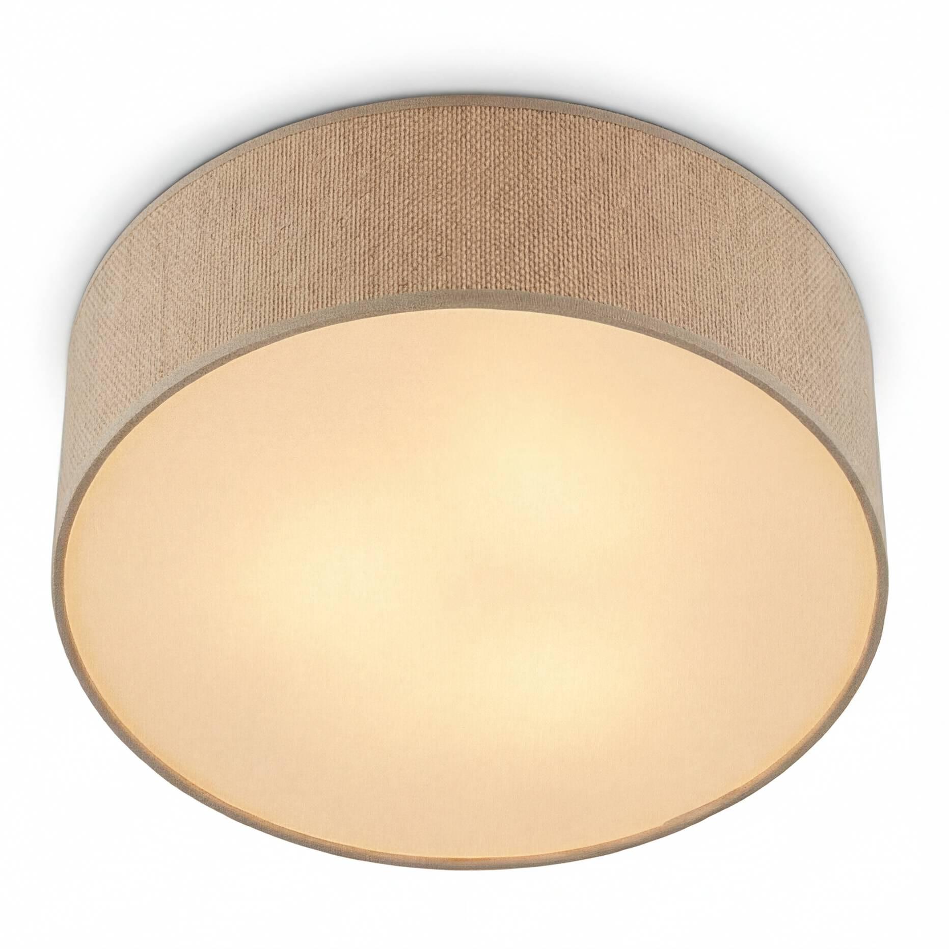 Aural Ceiling Light 1-bulb Linen Iron 3