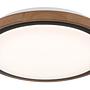Bruno LED ceiling light 1-bulb acrylic glass solid oak 3