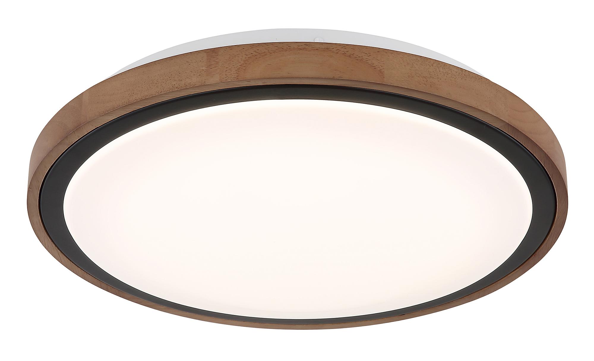 Bruno LED ceiling light 1-bulb acrylic glass solid oak 3