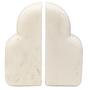 2x Savio Weißer Marmor Buchstützen 8