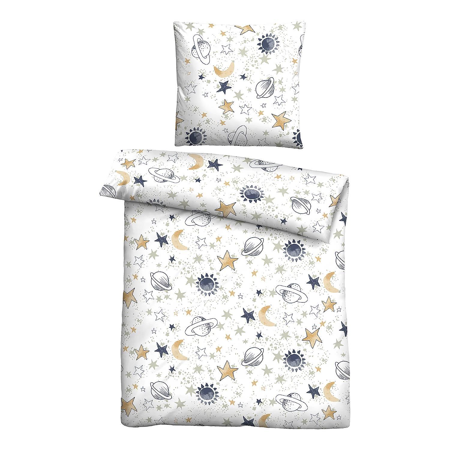 Universe Bedding Cotton White 135x200cm Pillow 80x80cm 0