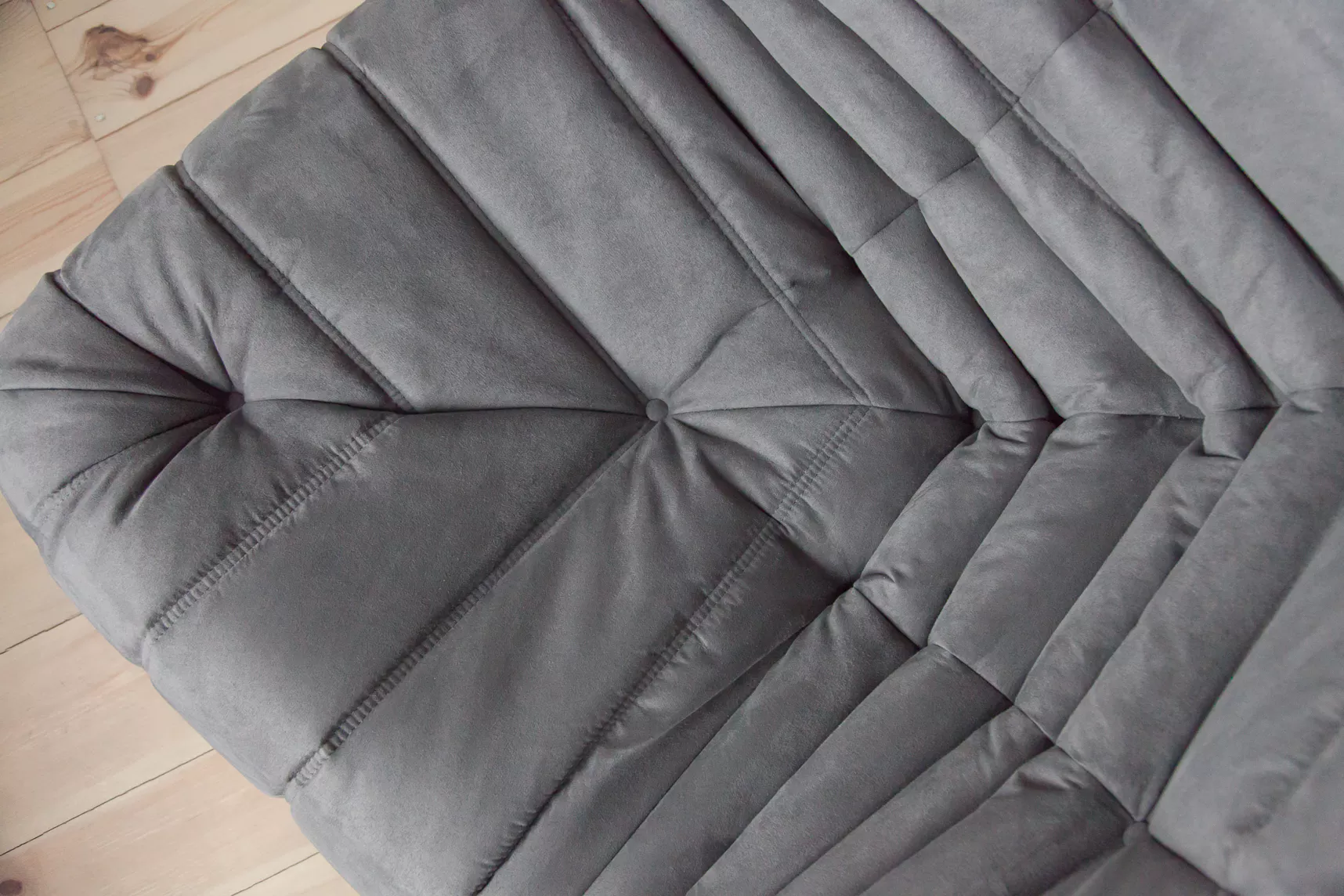 Togo Divano angolare Tessuto Grigio 7