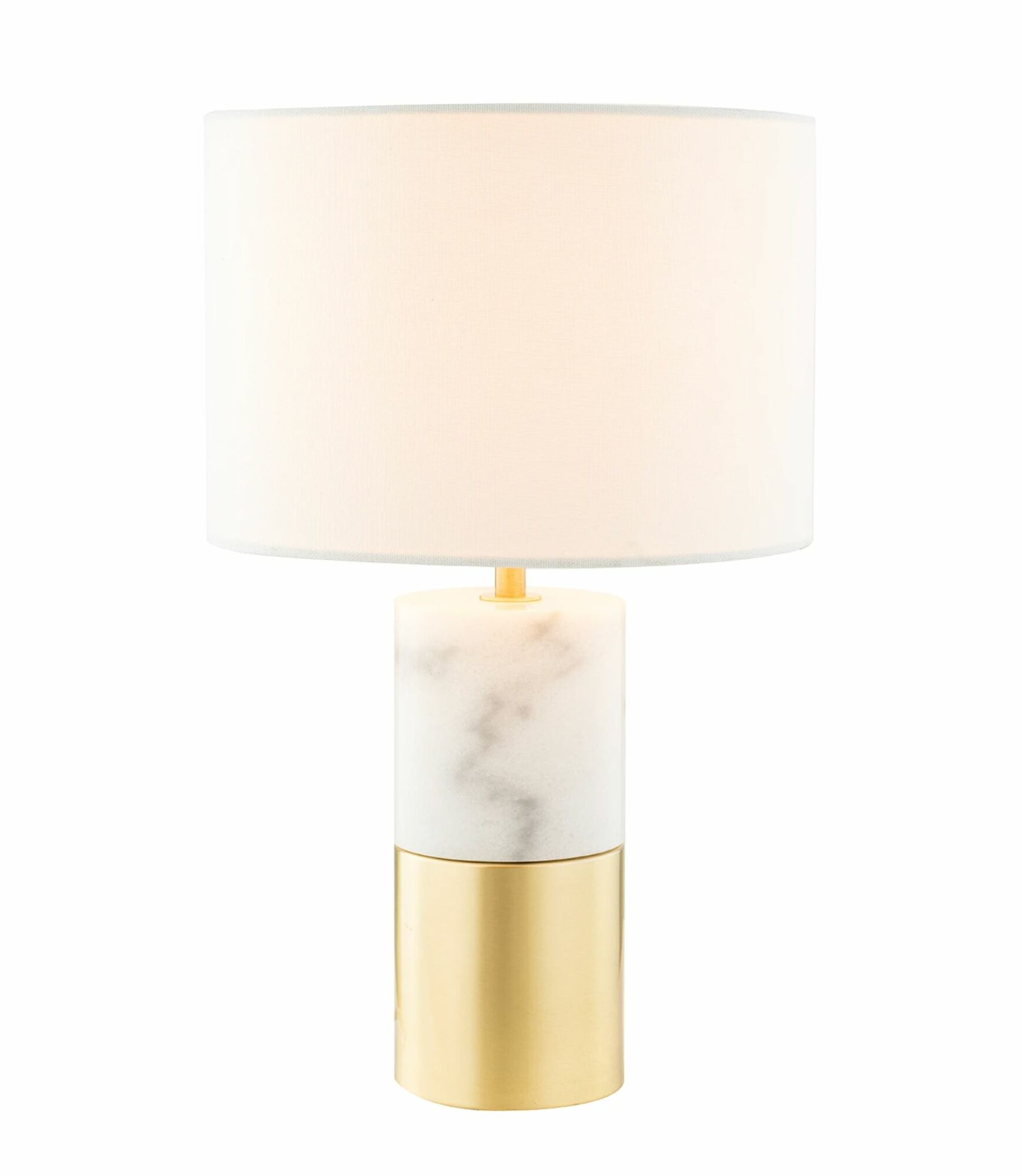 Tischleuchte Hege Leinen / Marmor 1-flammig 1