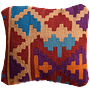 Kilim Kissenbezug Wolle Mehrfarbig 0