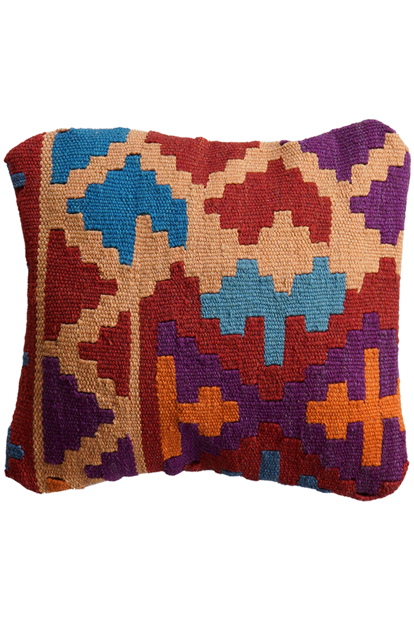 Kilim Kissenbezug Wolle Mehrfarbig 0