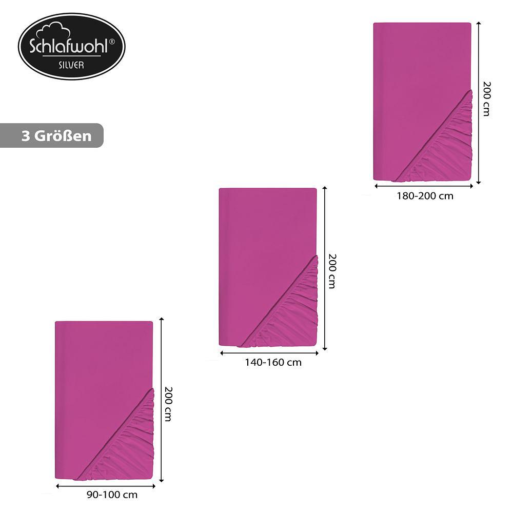 Spannleintuch für Boxspringbett aus Baumwolle Orchidee 4